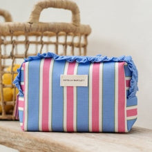 Load image into Gallery viewer, Frill washbag - green stripe
