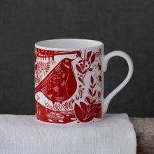 Load image into Gallery viewer, Garden bird mug - red
