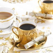 Load image into Gallery viewer, Saucer crackers - gold Christmas
