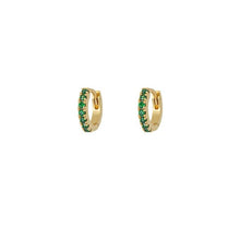 Load image into Gallery viewer, Gold treasured huggies earrings
