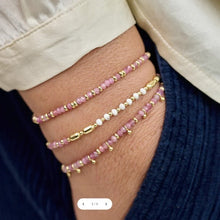 Load image into Gallery viewer, Harmony pink tourmaline gold bracelet
