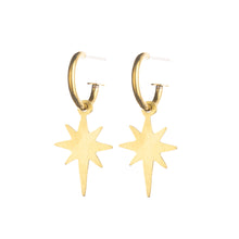 Load image into Gallery viewer, Starburst hoop earrings
