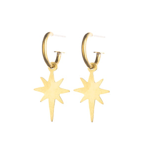 Starburst hoop earrings