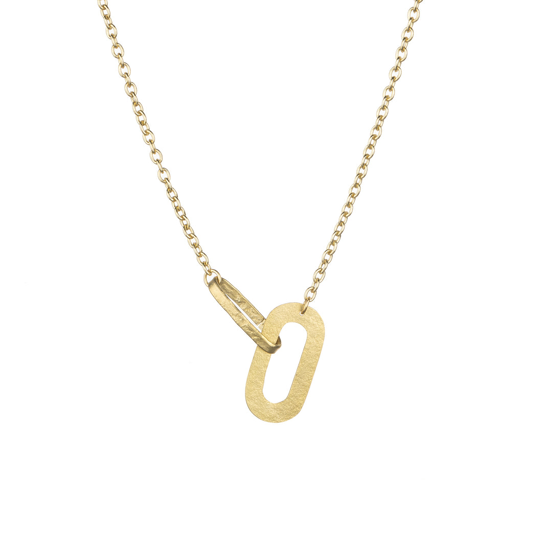 Flat chain necklace - single