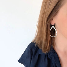 Load image into Gallery viewer, Hammered tear drop earrings - silver &amp; gold

