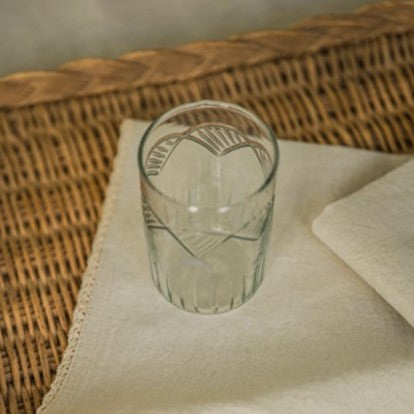 Glass tumbler - scalloped