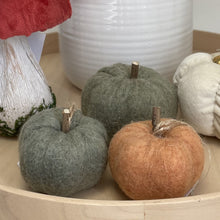 Load image into Gallery viewer, Felt pumpkin hanging decs - various colours
