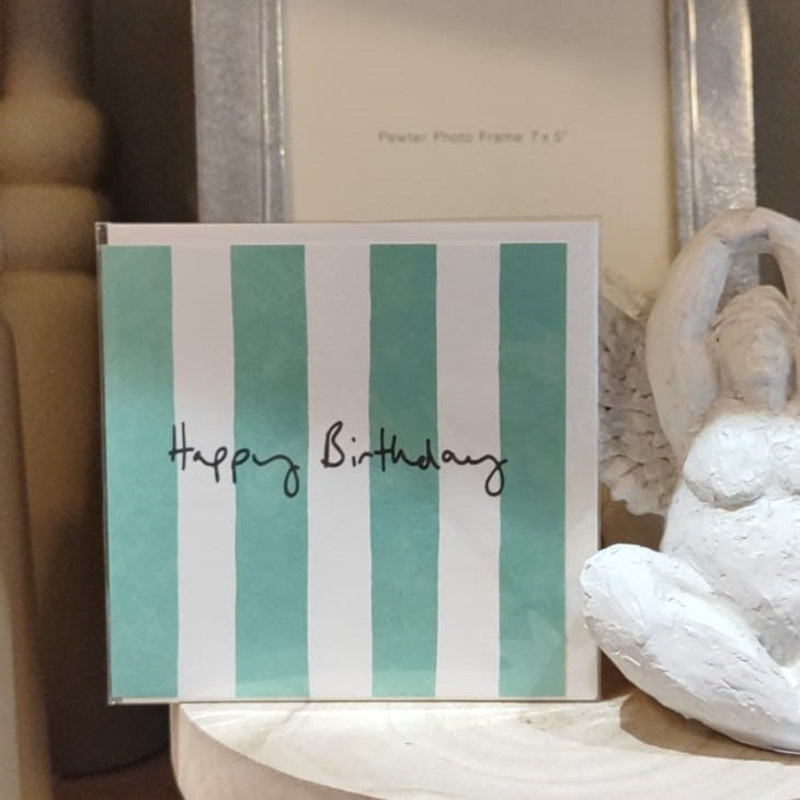 Stripe birthday card