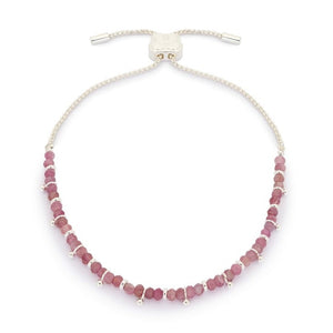 Harmony pink tourmaline silver bracelet