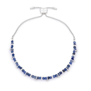 Harmony silver & sodalite beaded bracelet