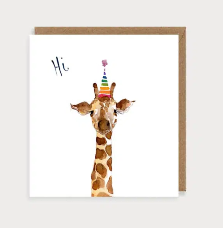 Hi giraffe card