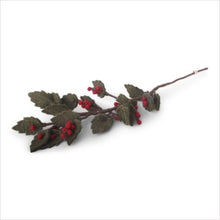 Load image into Gallery viewer, Christmas dec - holly branch - big
