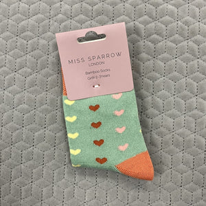Little hearts socks - mint