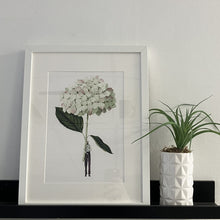 Load image into Gallery viewer, Hydrangea green &#39;In Bloom&#39; mounted print
