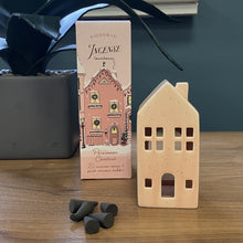 Load image into Gallery viewer, Ceramic village incense holders with 30 cones
