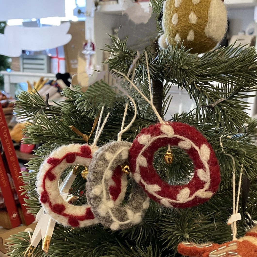 Christmas decoration - mini wreath ornaments
