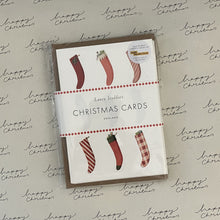 Load image into Gallery viewer, Christmas cards (10 pack) - Christmas stockings
