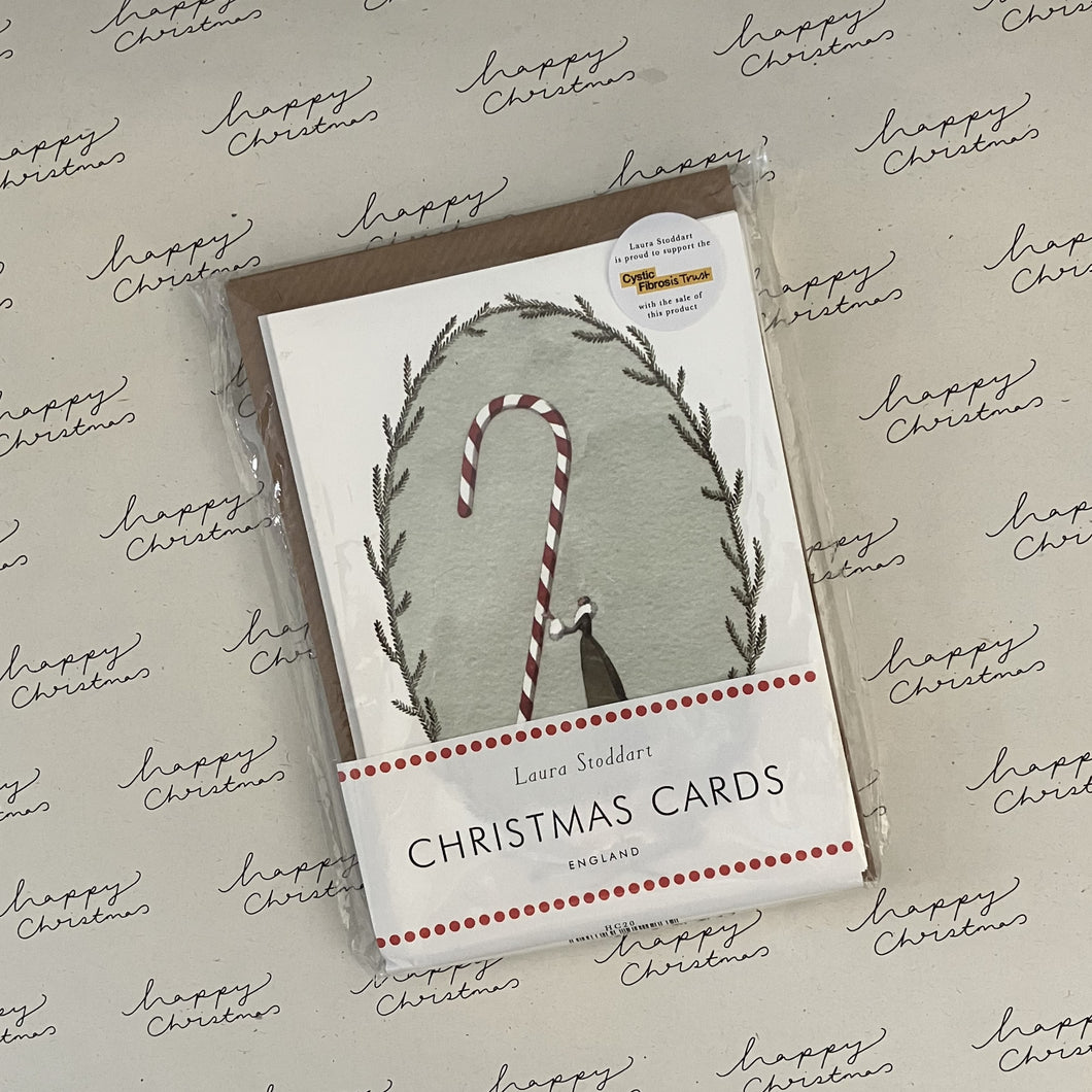 Christmas cards (10 pack) - candy cane