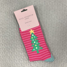 Load image into Gallery viewer, Festive trees socks - hot pink
