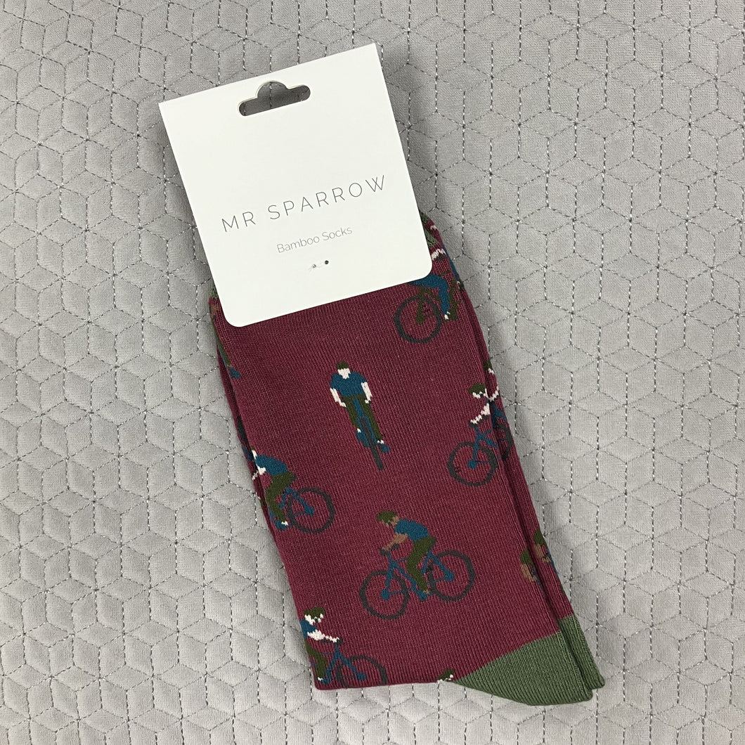 Cyclists socks - burgundy