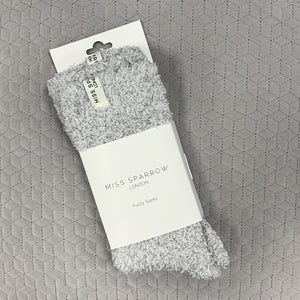 Fuzzy plain socks - various colours