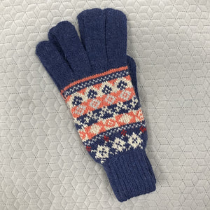 Squares gloves - navy