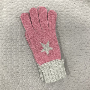 Star gloves - pink