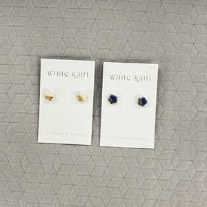 Ceramic flower stud earrings