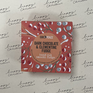 Dark choc & clementine fudge