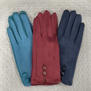 Gloves with two buttons