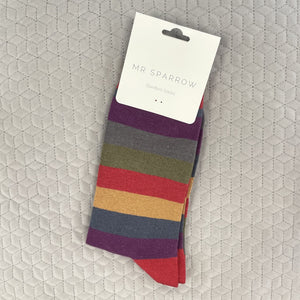 Thick stripes socks - dark