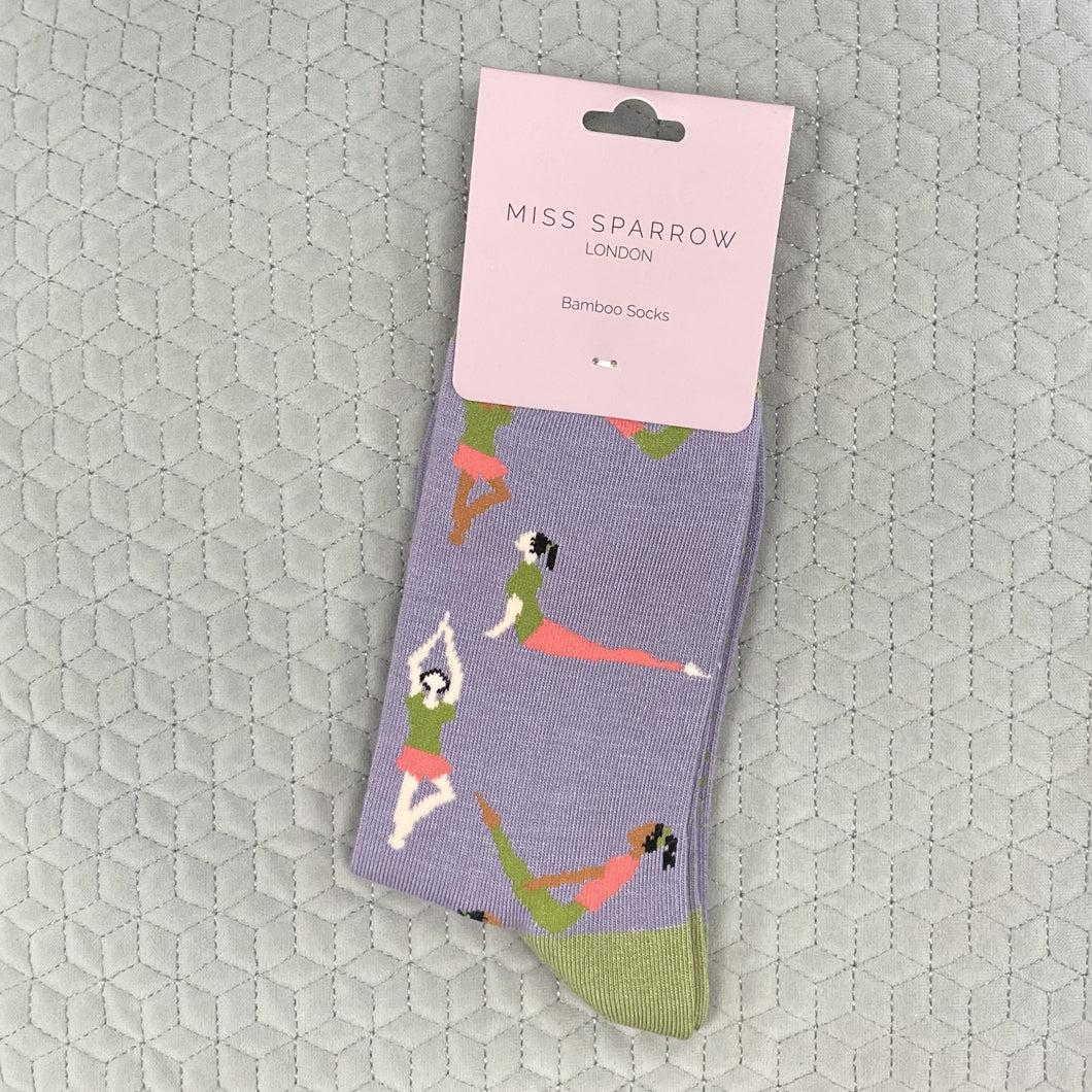 Yoga socks - lilac