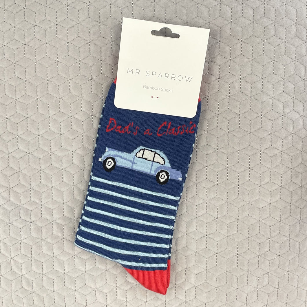 Classic cars socks - navy