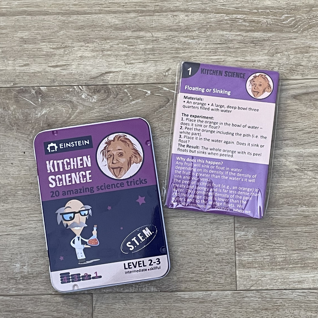 The crazy scientist - kitchen science activity cards