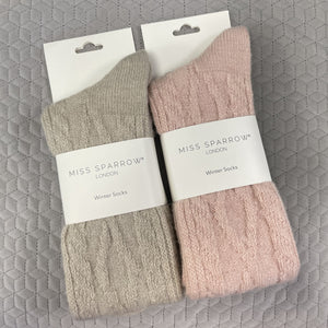 Cable socks - various colours