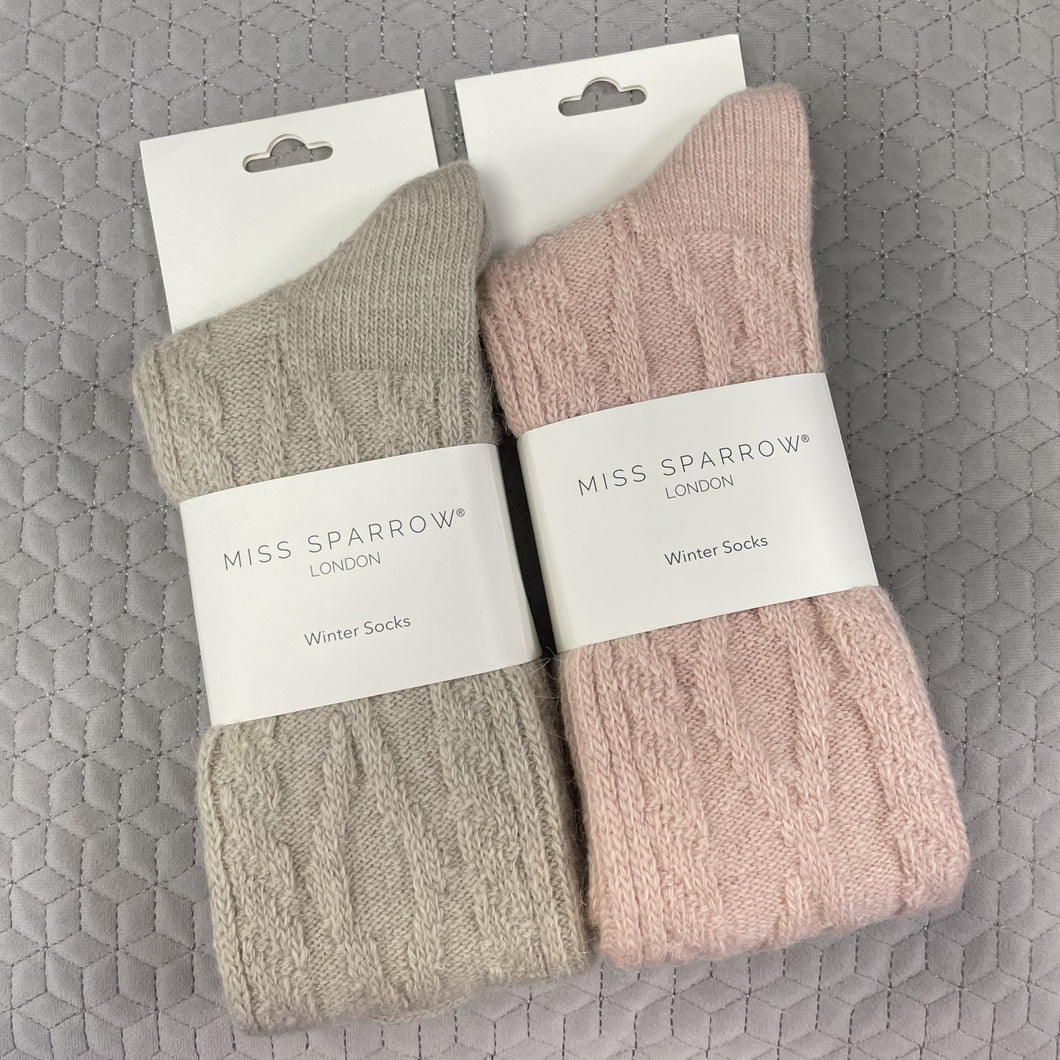 Cable socks - various colours