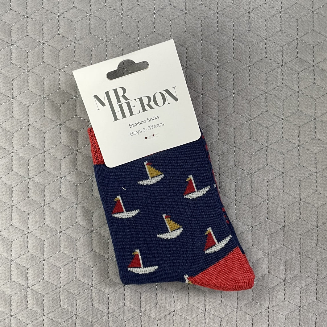 Little boats socks - navy