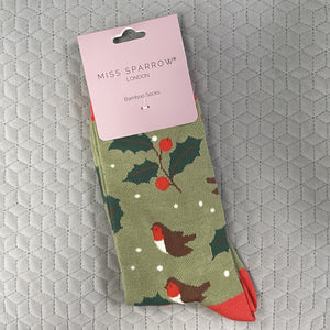 Winter hedgerow socks - green