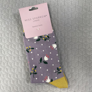 Buds & berries socks - lavender