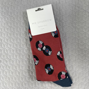 Vintage vinyl socks - oxblood