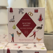 Load image into Gallery viewer, Christmas ribbed glass candle - winter berry
