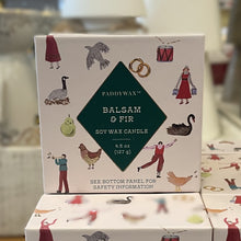 Load image into Gallery viewer, Christmas ribbed glass candle - balsam fir
