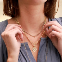 Load image into Gallery viewer, Icon beaded necklace - gold or silver
