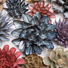 Load image into Gallery viewer, Ceramic flower - sorbet peony - navy
