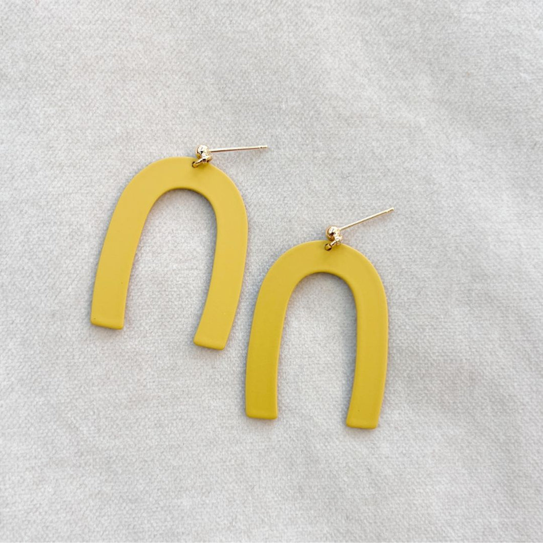 Colourful arc earrings - various colours