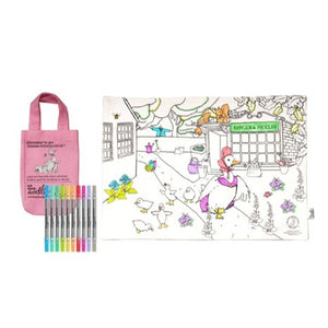 Jemima Puddle-Duck placemat to go - colour in & learn