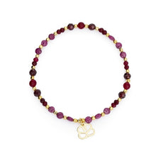 Load image into Gallery viewer, Laria gold &amp; garnet gemstone bead bracelet
