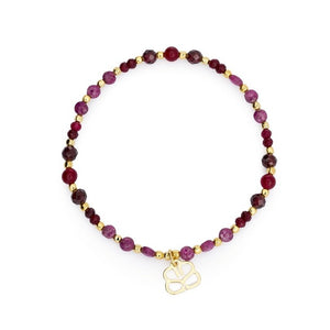Laria gold & garnet gemstone bead bracelet