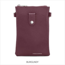 Load image into Gallery viewer, Leather flat crossbody bag with front pocket - various colours
