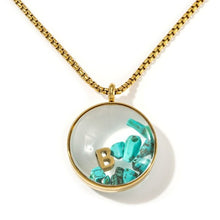 Load image into Gallery viewer, Leilani gemstone locket - gold - amethyst
